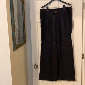 Women’s Athleta Wide Leg Navy Blue Trousers Size 14